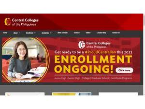 Central Colleges of the Philippines's Website Screenshot