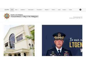 National Defense College of the Philippines's Website Screenshot