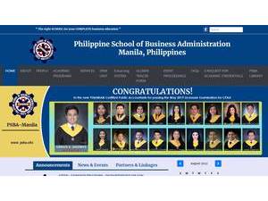 Philippine School of Business Administration's Website Screenshot