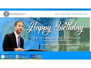 Rizal Technological University's Website Screenshot