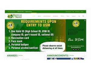 University of Southern Mindanao's Website Screenshot