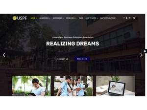 University of Southern Philippines Foundation's Website Screenshot