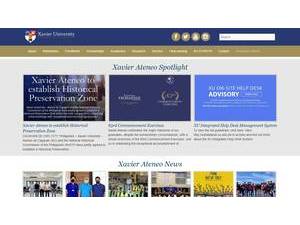Xavier University-Ateneo de Cagayan's Website Screenshot