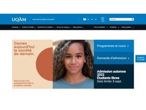 University of Québec in Montréal's Website Screenshot