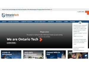 Ontario Tech University's Website Screenshot