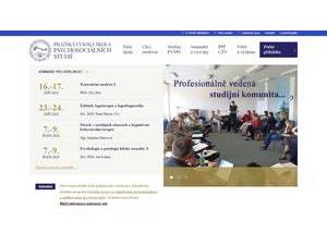 Pražská vysoká škola psychosociálních studií's Website Screenshot