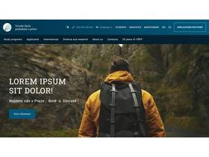 Pan-European University's Website Screenshot