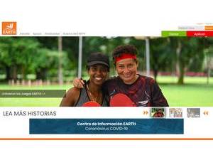 Universidad EARTH's Website Screenshot