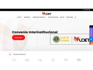 Universidad de Especialidades Turísticas's Website Screenshot
