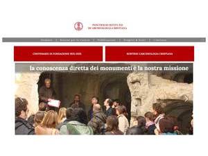 Pontifical Institute of Christian Archaeology's Website Screenshot