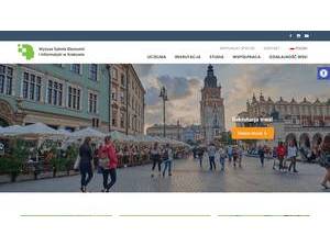 School of Computer Science and Economics of Krakow's Website Screenshot