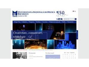 National University of Music Bucharest's Website Screenshot