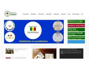 University of the Sahel's Website Screenshot