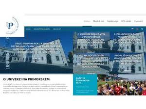 University of Primorska's Website Screenshot