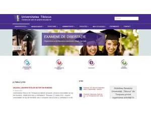 Tibiscus University of Timisoara's Website Screenshot