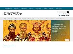 Pontifical University of the Holy Cross's Website Screenshot