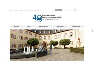 University of Applied Sciences of the German Federal Bank's Website Screenshot