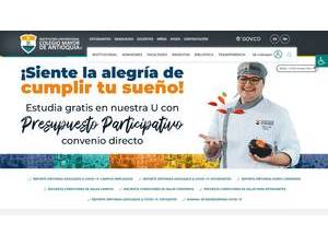 Major College of Antioquia's Website Screenshot