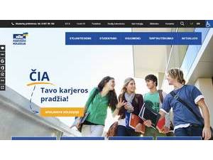 Panevežys College's Website Screenshot