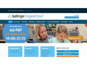 Iselinge Hogeschool's Website Screenshot