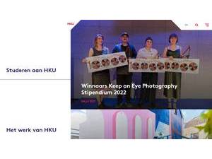 HKU University of the Arts Utrecht's Website Screenshot