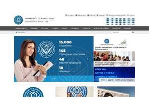 University of Banja Luka's Website Screenshot