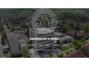 University of Zenica's Website Screenshot