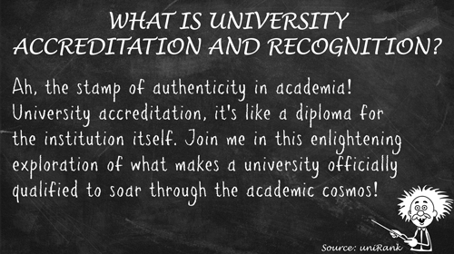What is University Accreditation and Recognition?