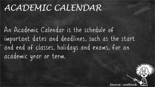 Academic Calendar definition