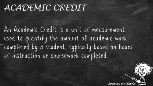 Academic Credit definition