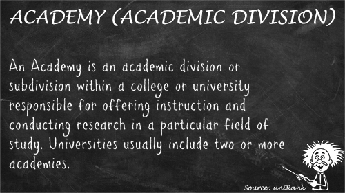 Academy (academic division) definition