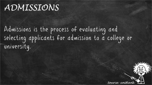 Admissions definition