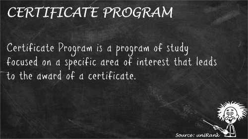 Certificate Program definition