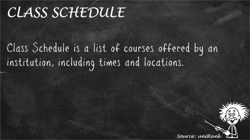 Class Schedule definition