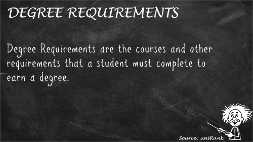 Degree Requirements definition