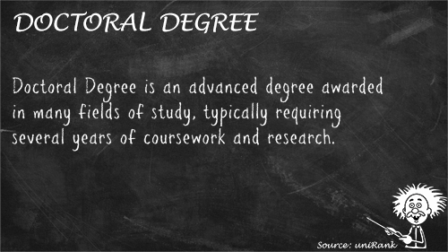 Doctoral Degree definition