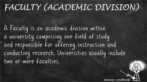 Faculty (academic division) definition