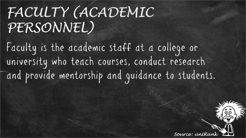 Faculty (academic personnel) definition