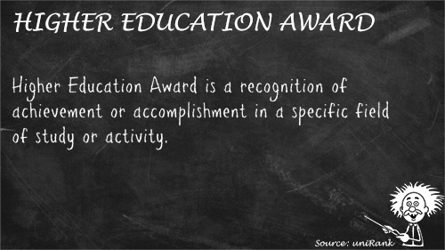 Higher Education Award definition