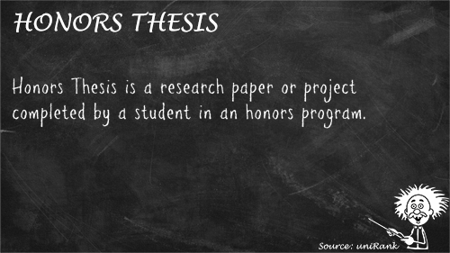 Honors Thesis definition