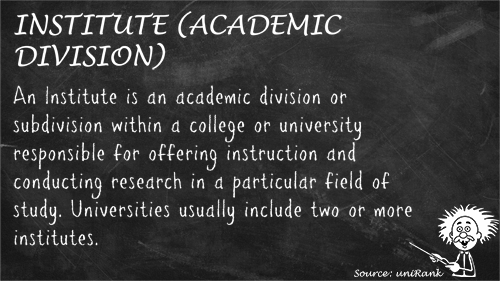Institute (academic division) definition