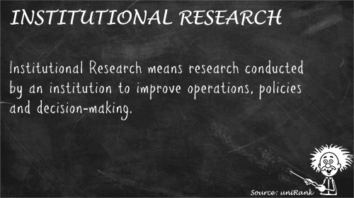 Institutional Research definition