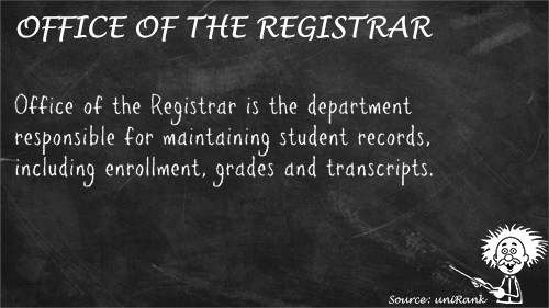 Office of the Registrar definition