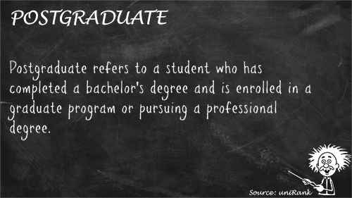 Postgraduate definition