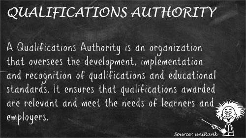 Qualifications Authority definition