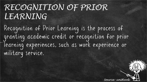 Recognition of Prior Learning definition