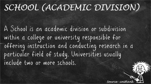 School (academic division) definition