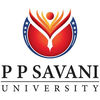 P P Savani University's Official Logo/Seal