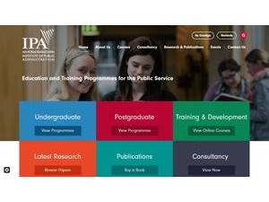Institute of Public Administration's Website Screenshot