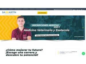 San Martín University Foundation's Website Screenshot